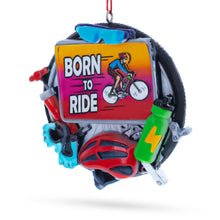 Load image into Gallery viewer, Born to Ride Cyclist Gear Resin Christmas Ornament