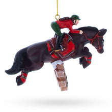 Load image into Gallery viewer, Equestrian Horse Jumper Rider Resin Christmas Ornament