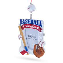 Load image into Gallery viewer, Baseball All Star Sports Photo Frame Resin Christmas Ornament