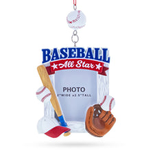 Load image into Gallery viewer, Baseball All Star Sports Photo Frame Resin Christmas Ornament