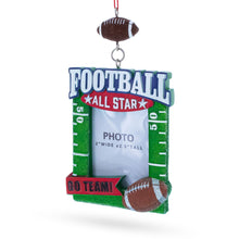 Load image into Gallery viewer, Football All Star Photo Frame Resin Christmas Ornament