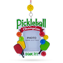 Load image into Gallery viewer, Pickleball Champion Photo Frame Resin Christmas Ornament