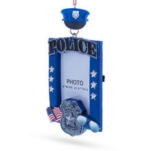 Load image into Gallery viewer, Police Officer Photo Frame Resin Christmas Ornament
