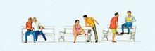 Load image into Gallery viewer, Preiser 10739 HO Scale On the Park Bench -- pkg(6)