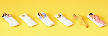 Load image into Gallery viewer, Preiser 10300 HO Scale Passengers -- Sleeping pkg(6)