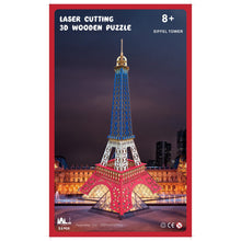 Load image into Gallery viewer, Paris Eiffel Tower Model Kit - Wooden Laser-Cut 3D Puzzle (94 Pcs)