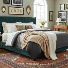 Load image into Gallery viewer, Tache Embossed Bubbly Champagne Beige Sherpa Throw Blanket (TA62088)