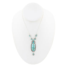 Load image into Gallery viewer, Emile Sterling Silver and Blue Turquoise Pendant Necklace