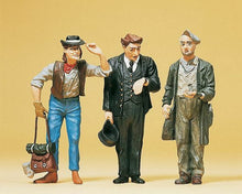 Load image into Gallery viewer, Preiser 45099 G Scale Pedestrians -- Railroad Conductor &amp; Two Hobos