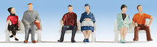 Load image into Gallery viewer, Noch 38130 N Scale Economy Seated People -- Set #1 pkg(6)