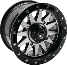 Load image into Gallery viewer, QuadBoss, QuadBoss Wagon 14x7 4+3 4/156 Black Machined Alloy Wheel - Lightweight and Durable for Powersports Vehicles