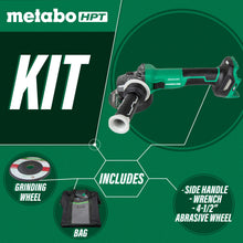 Load image into Gallery viewer, Metabo HPT G3612DVEQ6M 36V MultiVolt™ 4-1/2" Disc Angle Grinder, Slide Switch (Tool Body Only)