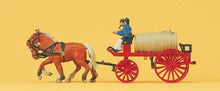 Load image into Gallery viewer, Preiser 30426 HO Scale Emergency - Horse-Drawn Fire Equipment -- Water Wagon