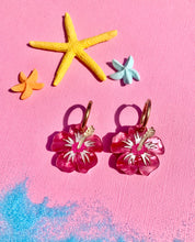 Load image into Gallery viewer, Hibiscus Flower Acrylic Earrings