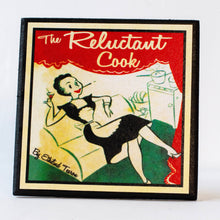 Load image into Gallery viewer, Funny Vintage Cookbook Cover Kitchen Coasters