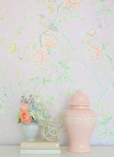 Load image into Gallery viewer, Cherry Blossom Pink Greek Key Ginger Jars