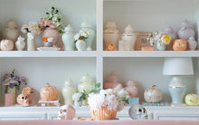Load image into Gallery viewer, Layered Leaves Pumpkin Jars with 22K Gold Accents in Beige