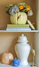 Load image into Gallery viewer, Layered Leaves Pumpkin Jars with 22K Gold Accents in Yellow