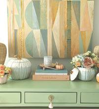 Load image into Gallery viewer, Scalloped Pumpkin Jars with 22K Gold Accents in Light Blue