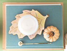 Load image into Gallery viewer, Watercolor Leaf Trays with 22K Gold Accents