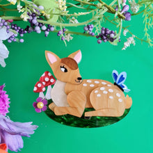 Load image into Gallery viewer, Fallow Deer Fawn Brooch by Cherryloco