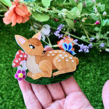 Load image into Gallery viewer, Fallow Deer Fawn Brooch by Cherryloco