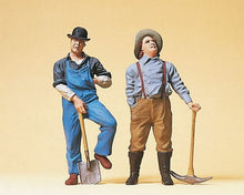 Load image into Gallery viewer, Preiser 45101 G Scale Workers - 1900s (Painted Figure Set) -- Standing Laborers