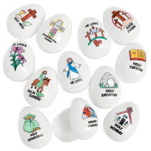 Load image into Gallery viewer, Set of 12 Color Your Own Religious Plastic Easter Eggs 2.25 Inches