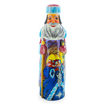 Load image into Gallery viewer, Snowman Couple Hand Carved Wooden Santa Figurine 7.25 Inches