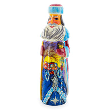 Load image into Gallery viewer, Snowman Couple Hand Carved Wooden Santa Figurine 7.25 Inches