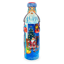 Load image into Gallery viewer, Santa Leaving Gifts on Christmas Eve Hand Carved Solid Wooden Figurine 11 Inches