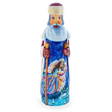 Load image into Gallery viewer, Angels in The Night Hand Carved Wooden Santa 7.25 Inches
