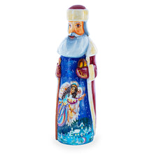 Load image into Gallery viewer, Angels in The Night Hand Carved Wooden Santa 7.25 Inches