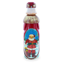 Load image into Gallery viewer, Riding on Air Balloon Hand Carved Solid Wood Santa Figurine 11 Inches