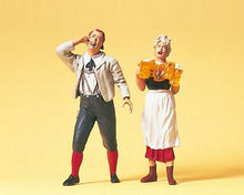 Load image into Gallery viewer, Preiser 45108 G Scale Pedestrians -- Waitress &amp; Guest In The Beer Garden