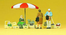 Load image into Gallery viewer, Preiser 10337 HO Scale Vendors -- Market Stall