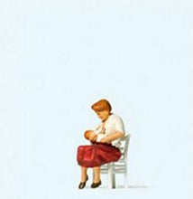 Load image into Gallery viewer, Preiser 28176 HO Scale Nursing Mother -- Mother, Baby &amp; Chair