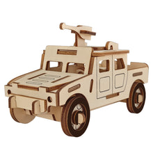 Load image into Gallery viewer, Army Truck Model Kit - Wooden Laser- Cut 3D Puzzle (44 Pcs)
