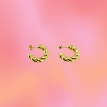 Load image into Gallery viewer, Titanium twisted hoop