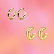 Load image into Gallery viewer, Not So Basic Titanium Hoops