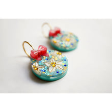 Load image into Gallery viewer, Floral Christmas Ornament Earrings by Laliblue