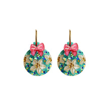 Load image into Gallery viewer, Floral Christmas Ornament Earrings by Laliblue