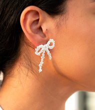 Load image into Gallery viewer, Freshwater White Pearl Bow Post Earrings
