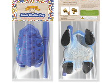 Load image into Gallery viewer, 3" Wooden Musical Frog - Winter Design (Percussion Instrument)