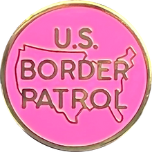Load image into Gallery viewer, PBX-001-C CBP US Border Patrol cloisonné lapel pin thin PINK line Breast Cancer Awareness survivor
