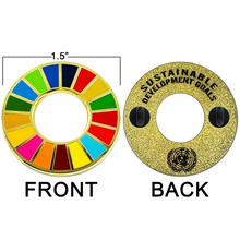Load image into Gallery viewer, GL3-004 UN 17 Sustainable Development Goals United Nation not NATO Global Goals Lapel Pin Blueprint for Peace