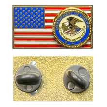 Load image into Gallery viewer, PBX-007-i US Department of Justice DOJ Pin Justice Department American Flag Pin