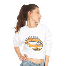 Load image into Gallery viewer, Game Day Lips Cropped Sweatshirt