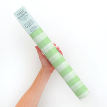 Load image into Gallery viewer, Garden Green Stripe Table Runner