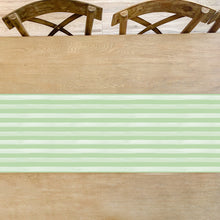 Load image into Gallery viewer, Garden Green Stripe Table Runner